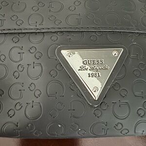 GUESS Black Embossed wristlet
